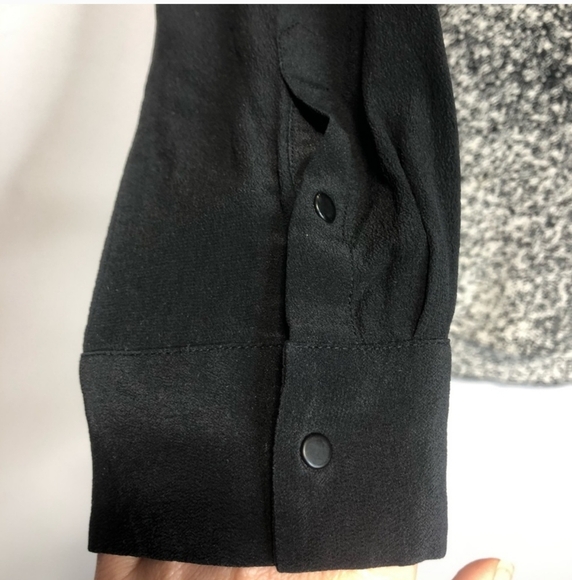 Rebecca Taylor Black and Gray Long Sleeve Top - Picture 7 of 11